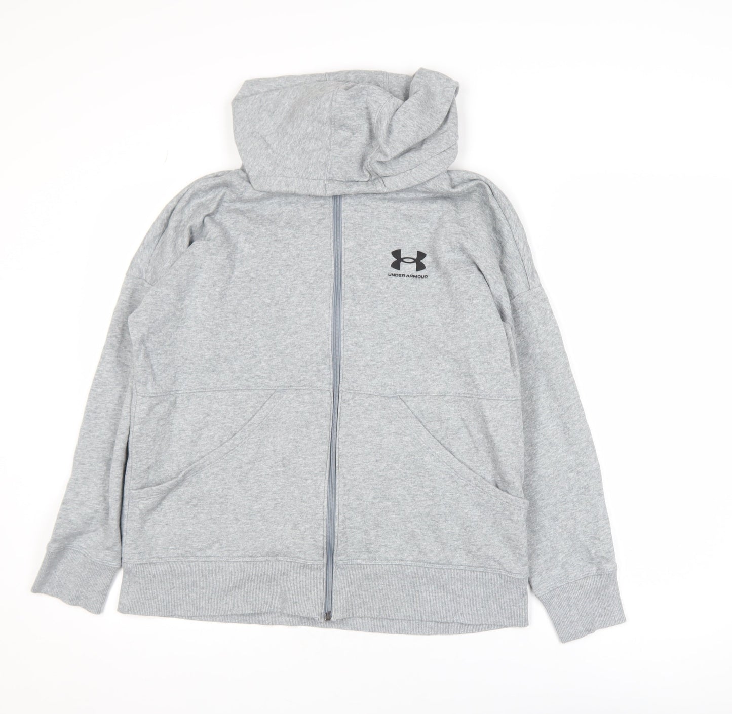 Under Armour Men's Grey Hooded Full Zip Training Jacket Size S