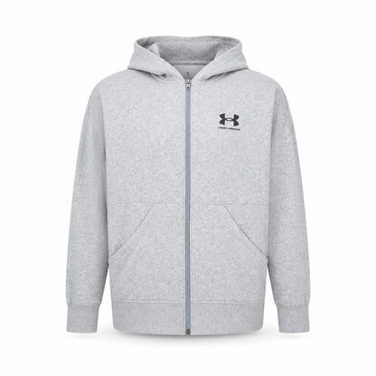 Under Armour Men's Grey Hooded Full Zip Training Jacket Size S