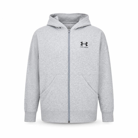 Under Armour Men's Grey Hooded Full Zip Training Jacket Size S