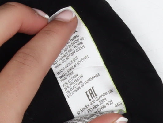 Marks and Spencer Women Black Size 30 Super Skinny Shorts