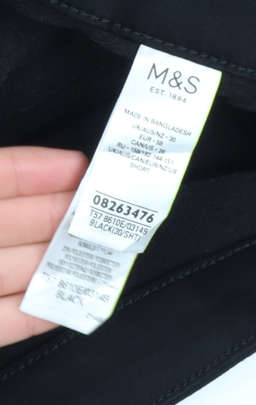 Marks and Spencer Women Black Size 30 Super Skinny Shorts