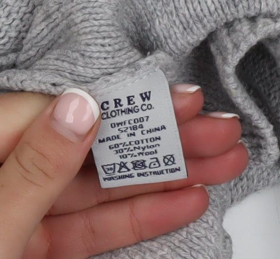 Crew Clothing Co. Women’s Grey Cable-Knit Jumper Size 10