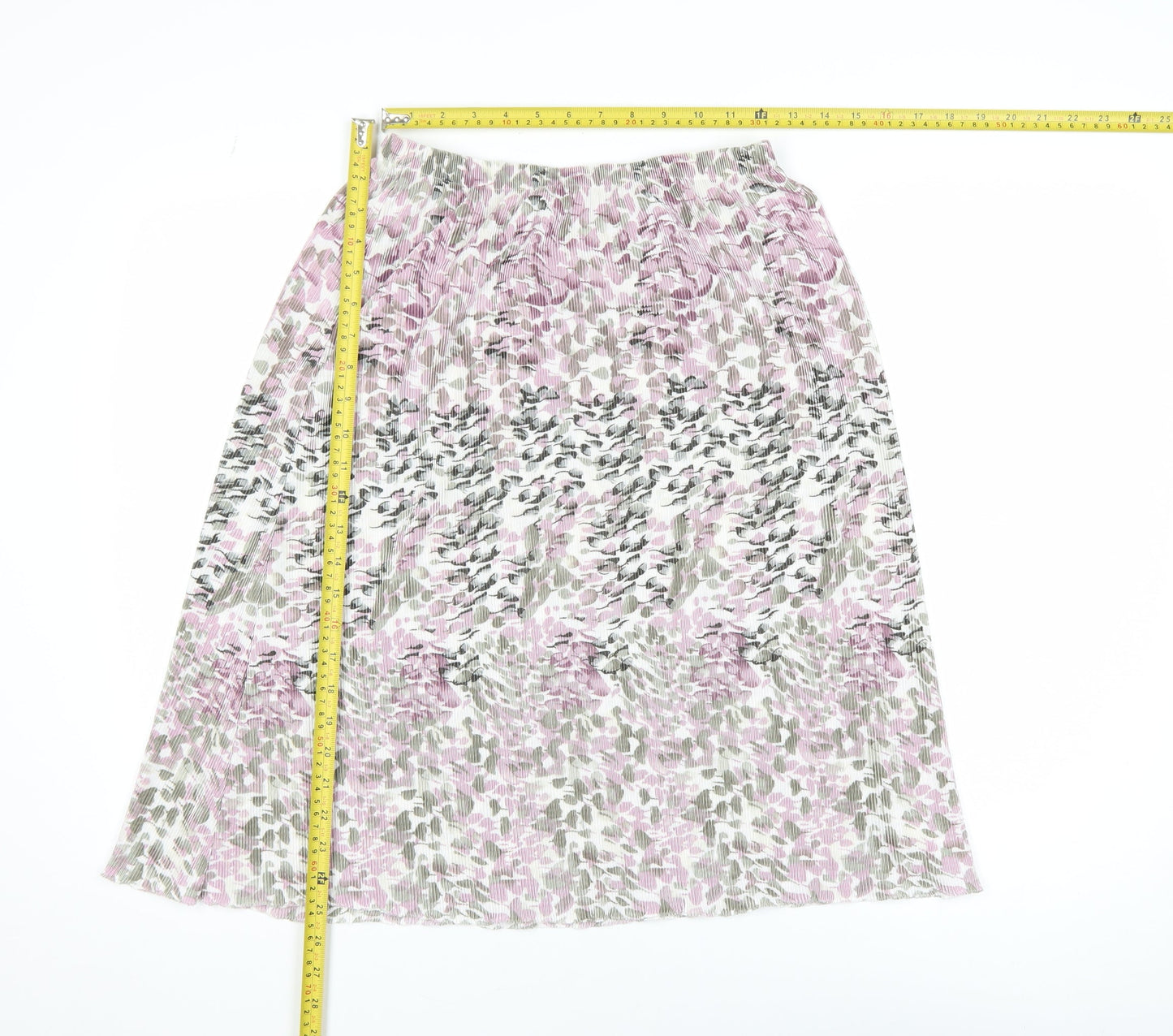 Damart Women’s Multicoloured Floral Pleated Midi Skirt Size S