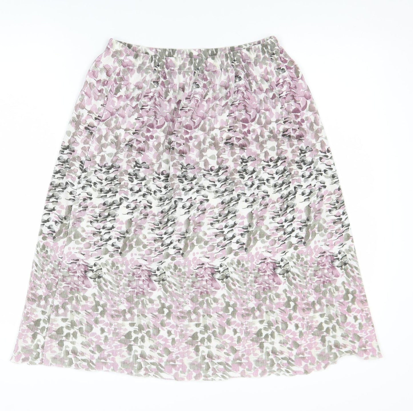 Damart Women’s Multicoloured Floral Pleated Midi Skirt Size S