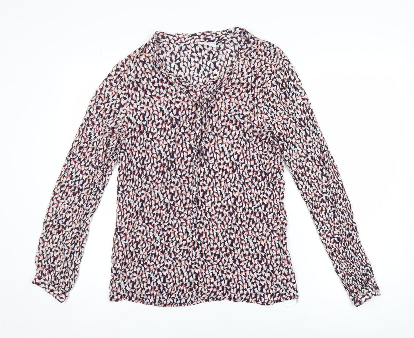 Kaffe Womens Multicoloured Viscose Floral Long Sleeve Blouse Size 10