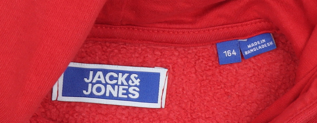 Jack & Jones Teens Red Pullover Hoodie Regular Fit 164