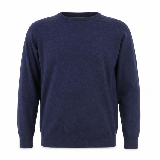 Front view of French Connection Men's Blue Cotton Blend Crew Neck Jumper L