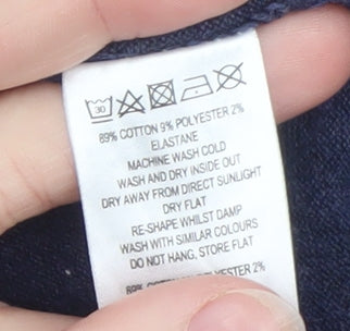 Additional view of French Connection Men's Blue Cotton Blend Crew Neck Jumper L