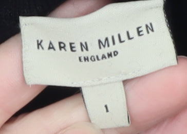 Karen Millen Women’s Black Bodycon Knit Roll Neck Dress Size 8