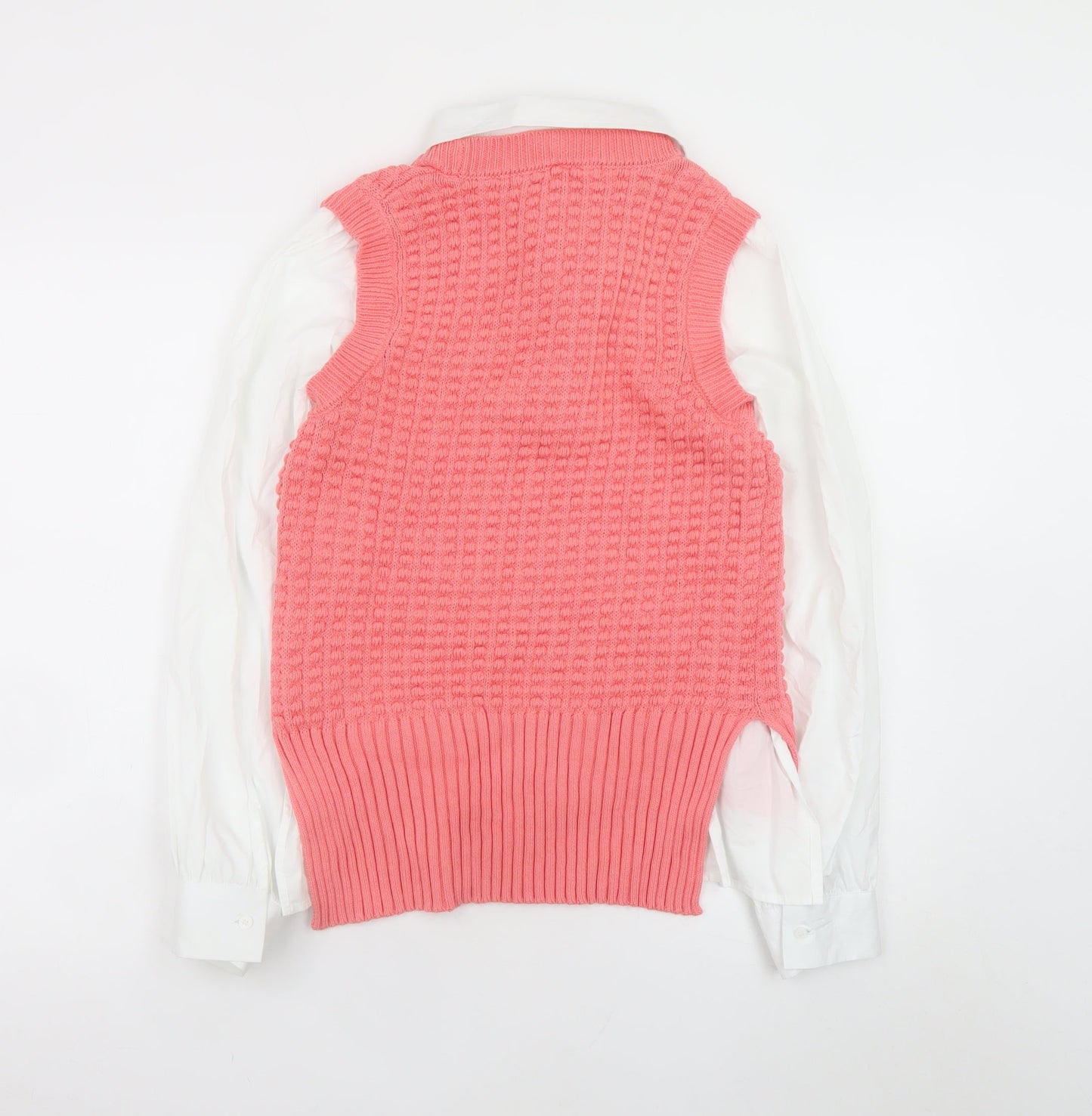 French Connection Womens Pink Cotton Knit Sleeveless Vest XS