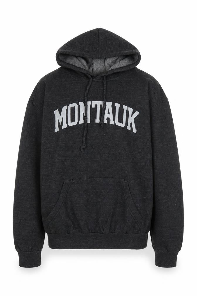 MV Sport Men's Black L Pullover Hoodie Montauk Graphic Fleece Sweatshirt