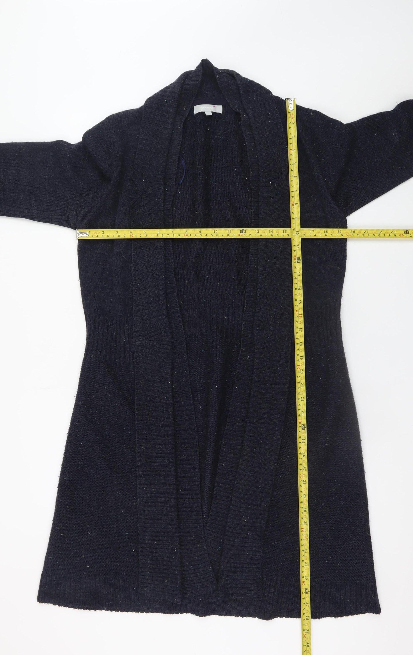 Marks and Spencer Women’s Blue Wool Blend Long Cardigan M