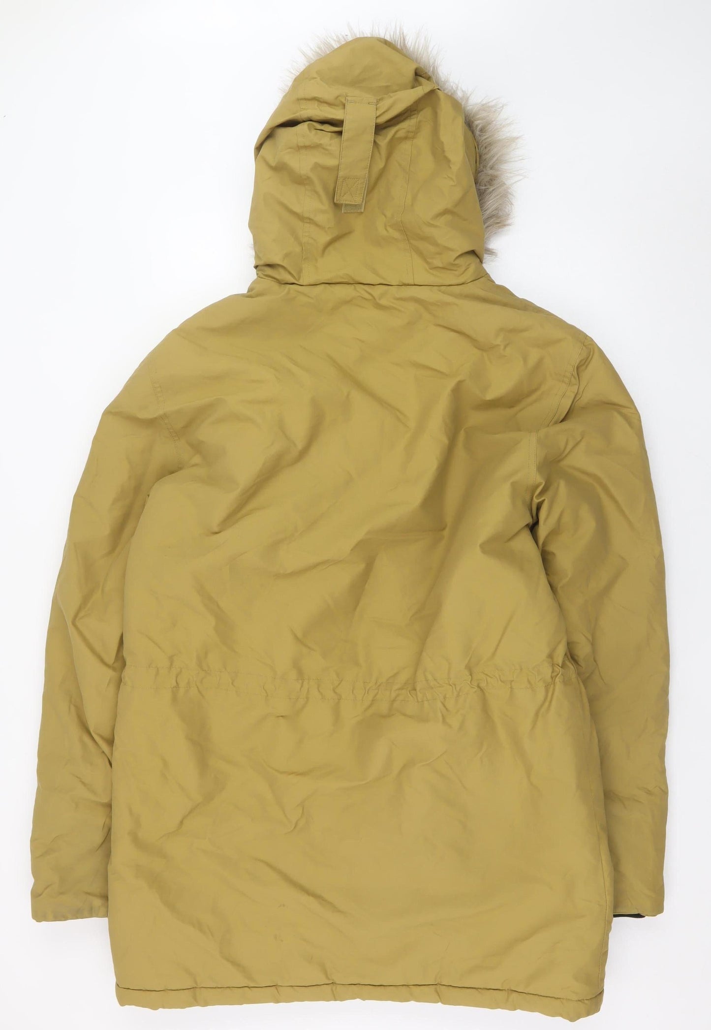 Penfield Men's Yellow L Parka Coat Hooded Faux Fur Winter Jacket