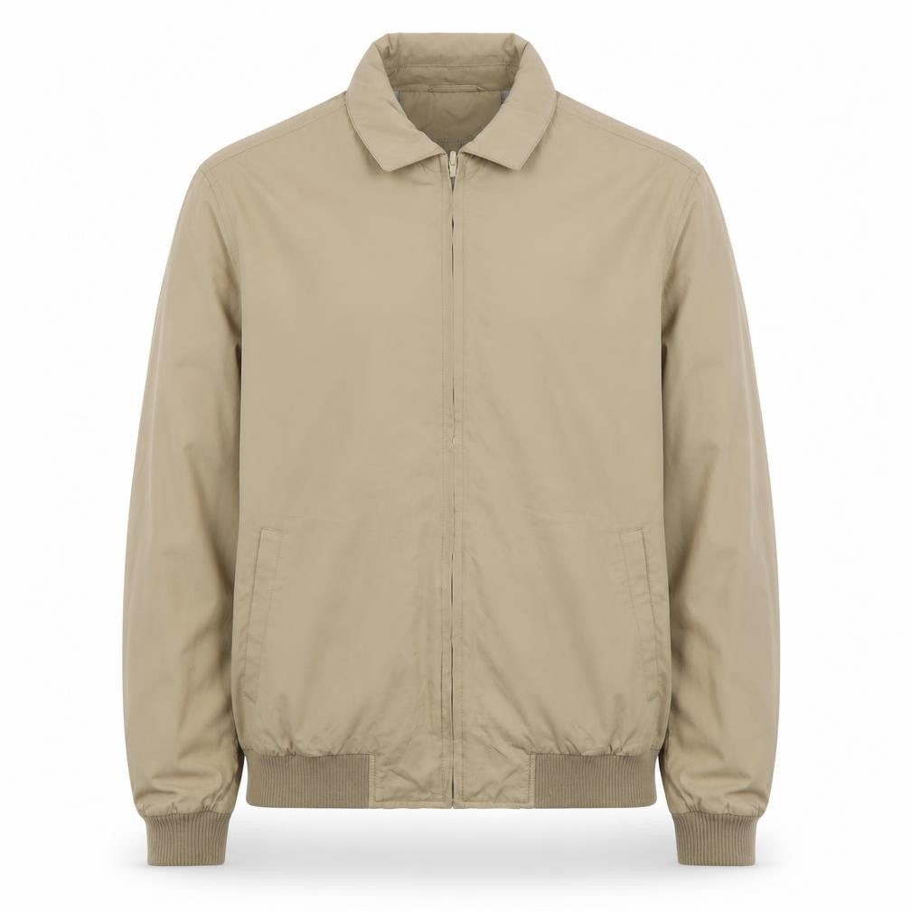 Daniel Grahame Men's Beige Bomber Jacket Size 40 Full Zip Casual