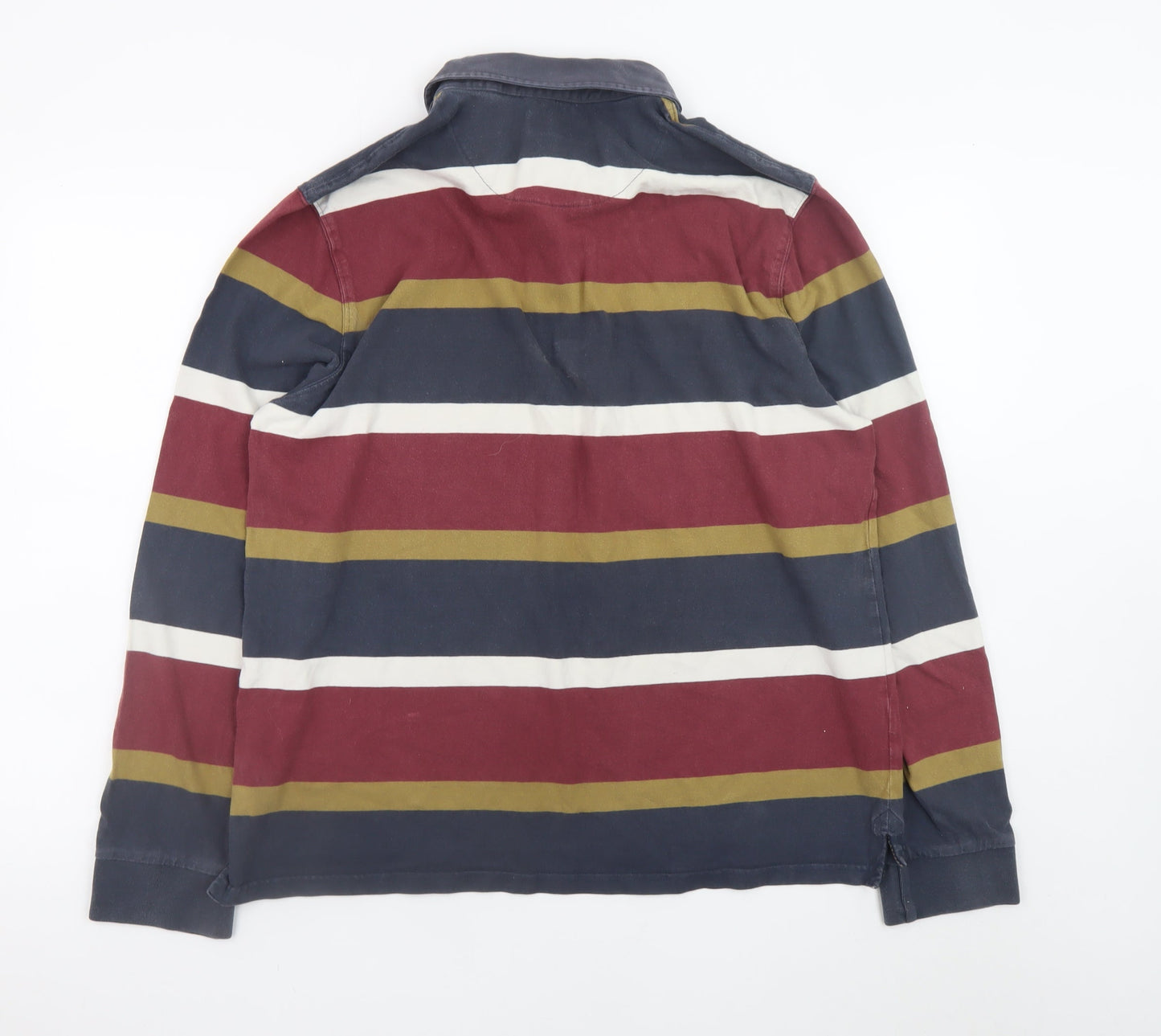 Lincoln Men's Multicoloured Striped Long Sleeve Button-Up Shirt L