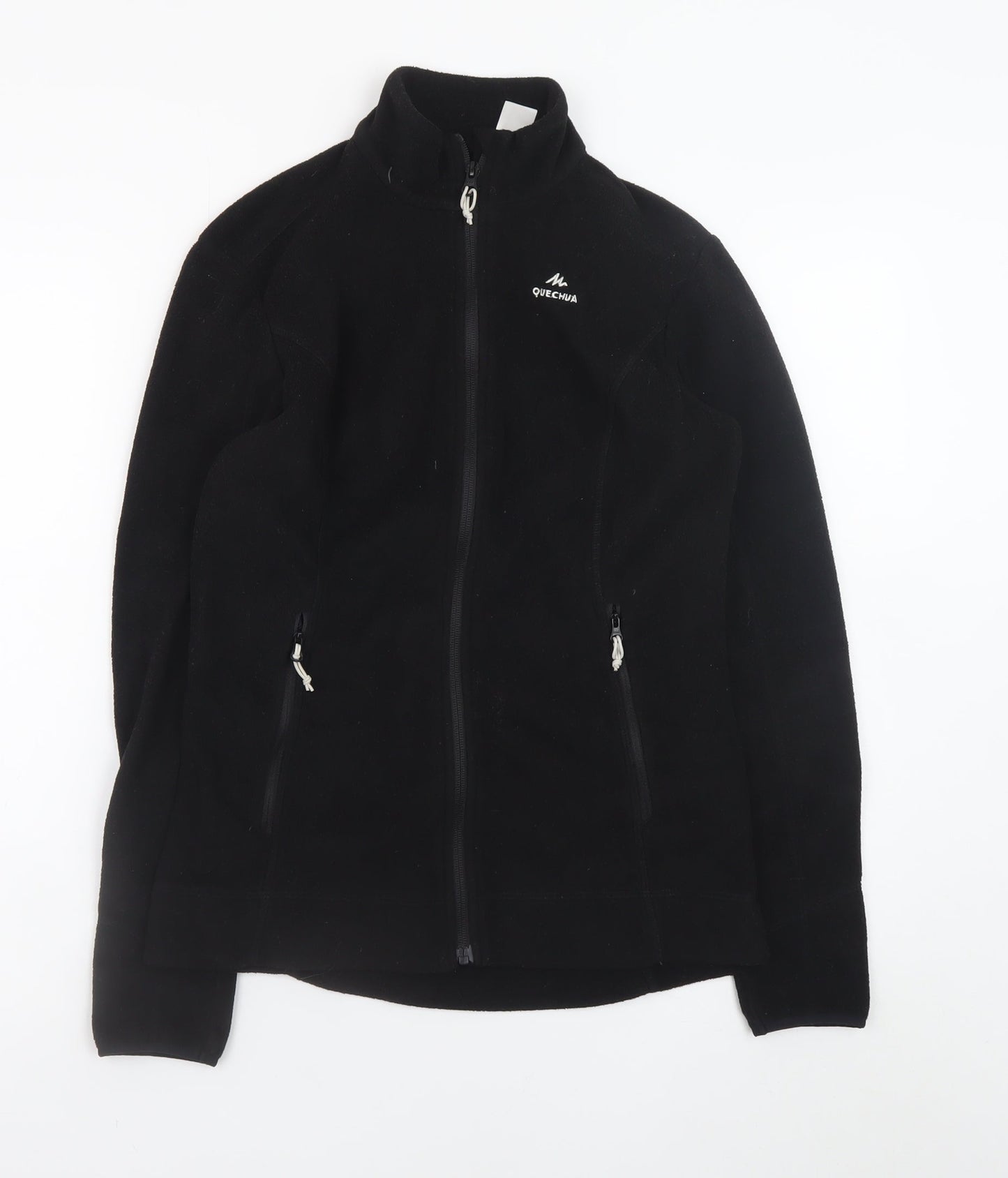Quechua Men's Black Fleece Full Zip Hiking Jacket Size M