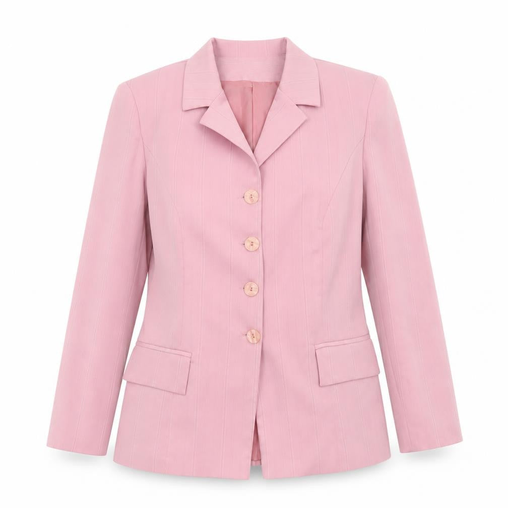 Nicole Collection Women Pink Single-Breasted Blazer Size 12