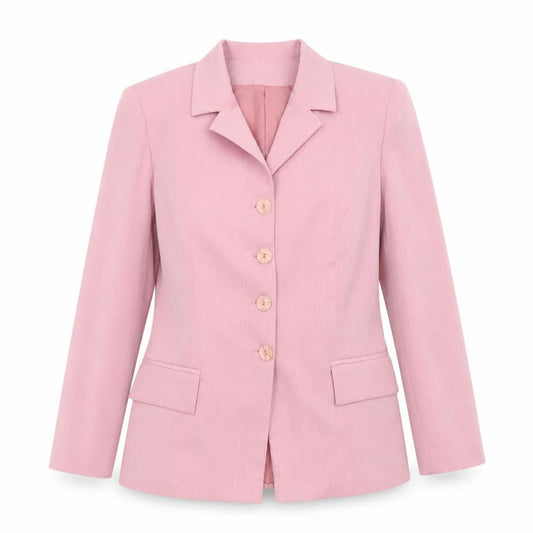 Nicole Collection Women Pink Single-Breasted Blazer Size 12