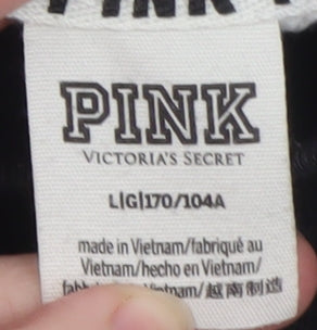 Victoria's Secret PINK Women's Black Long Sleeve Crew Neck Sweatshirt L