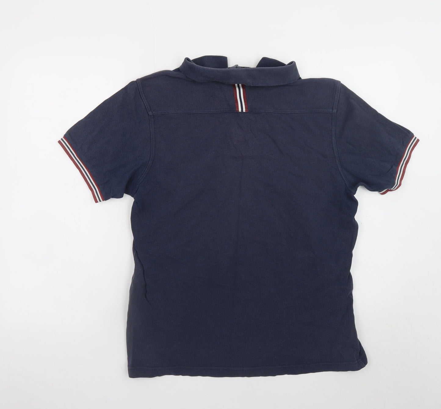 Fred Perry Men's Blue Slim Fit Cotton Polo Shirt Size L