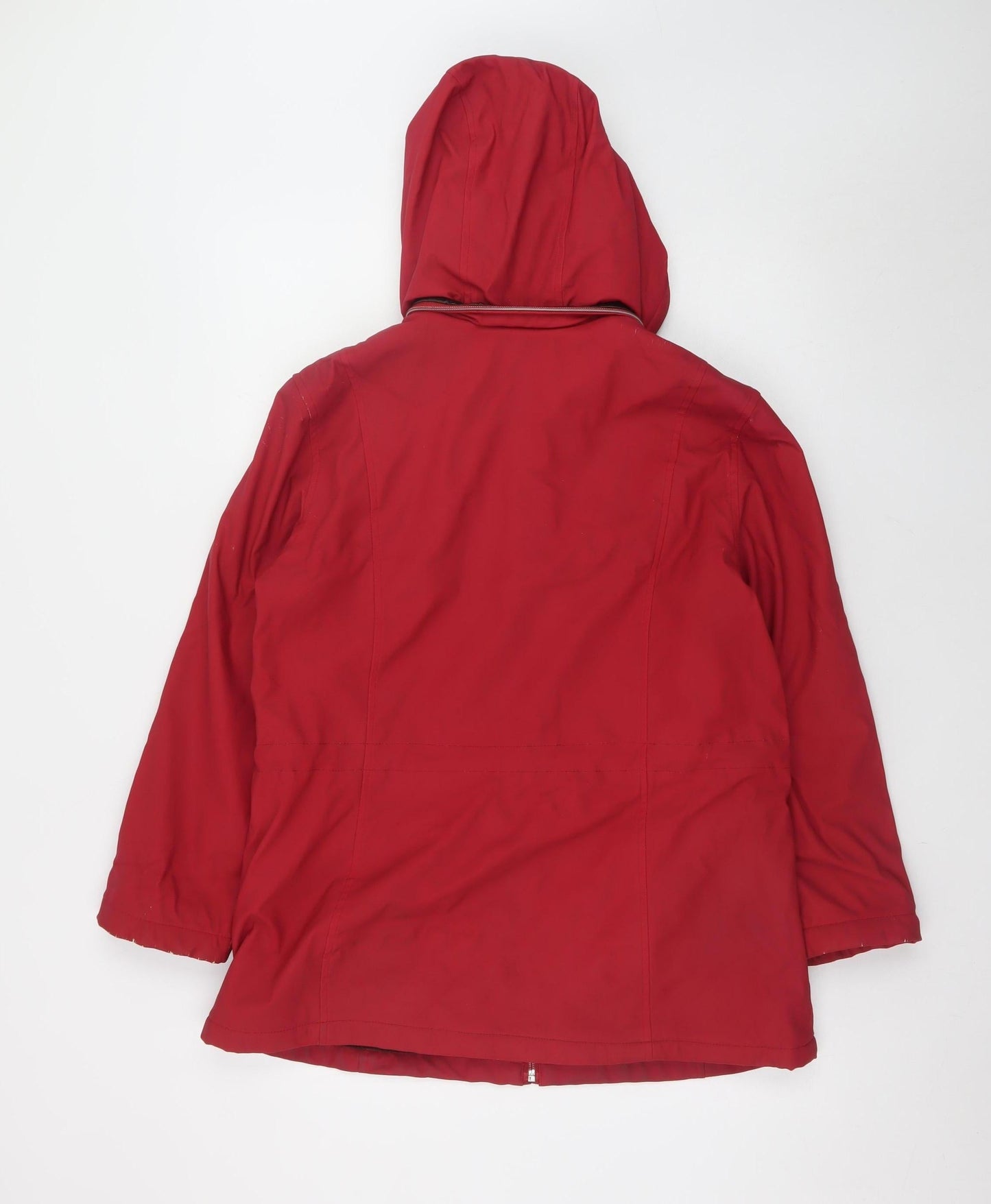 Weatherproof Women's Red Hooded Waterproof Mid-Length Parka Coat M