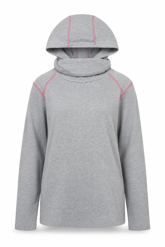 Crivit Women’s Grey Pullover Hoodie Size 14/16 Polyester Long Sleeve