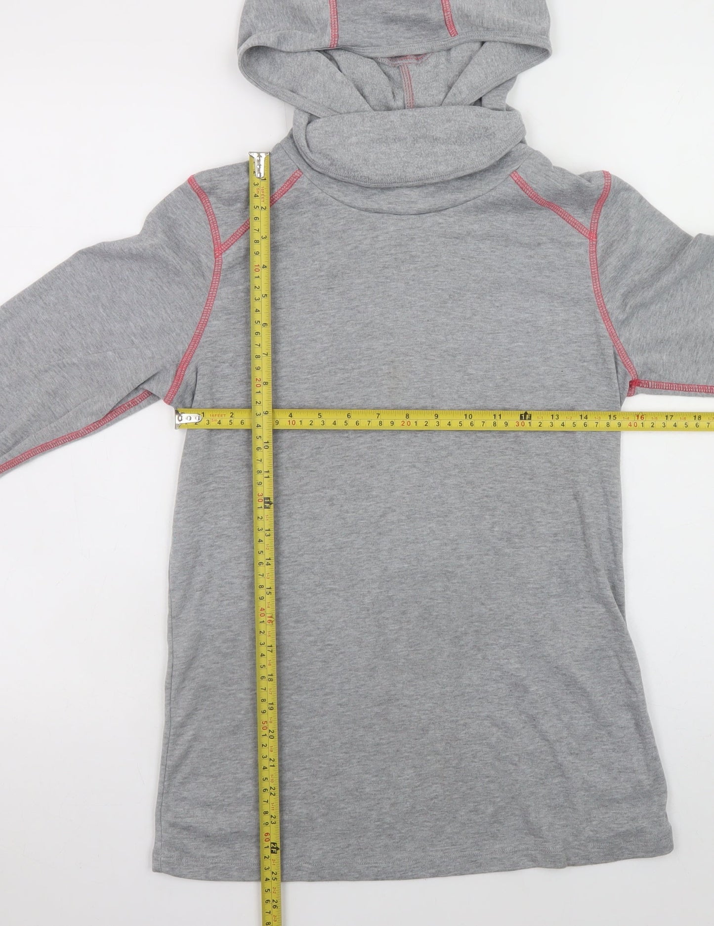 Crivit Women’s Grey Pullover Hoodie Size 14/16 Polyester Long Sleeve