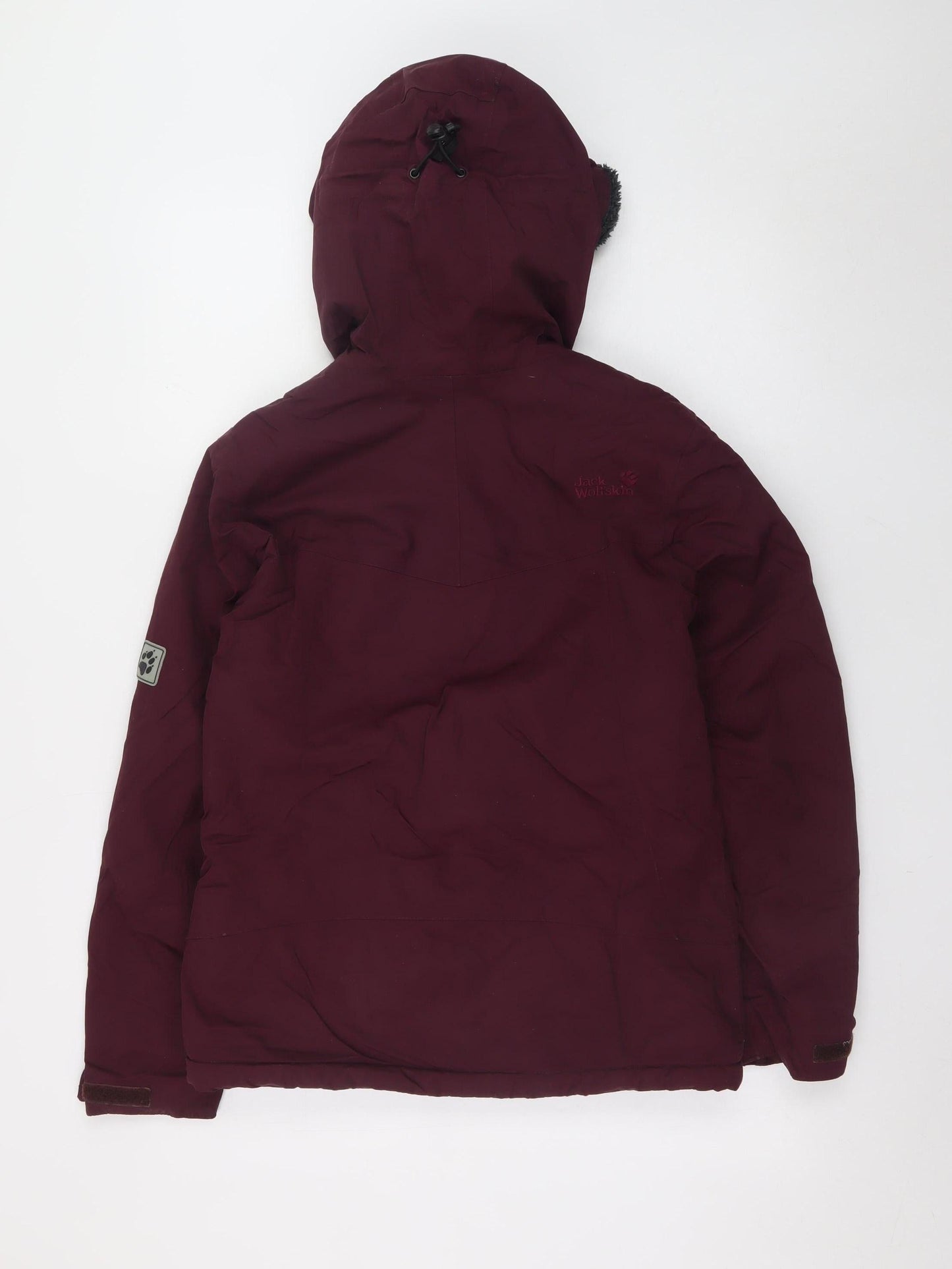 Jack Wolfskin Women's Red Waterproof Hooded Parka Jacket Size 8