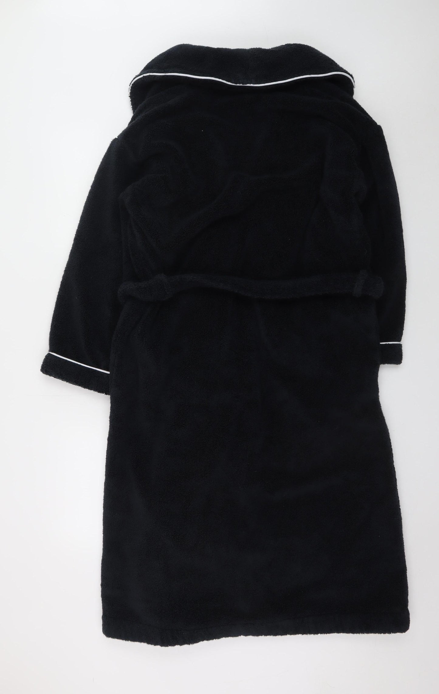 Marks and Spencer Men’s Black Terry Cotton Robe M Belted Nightwear