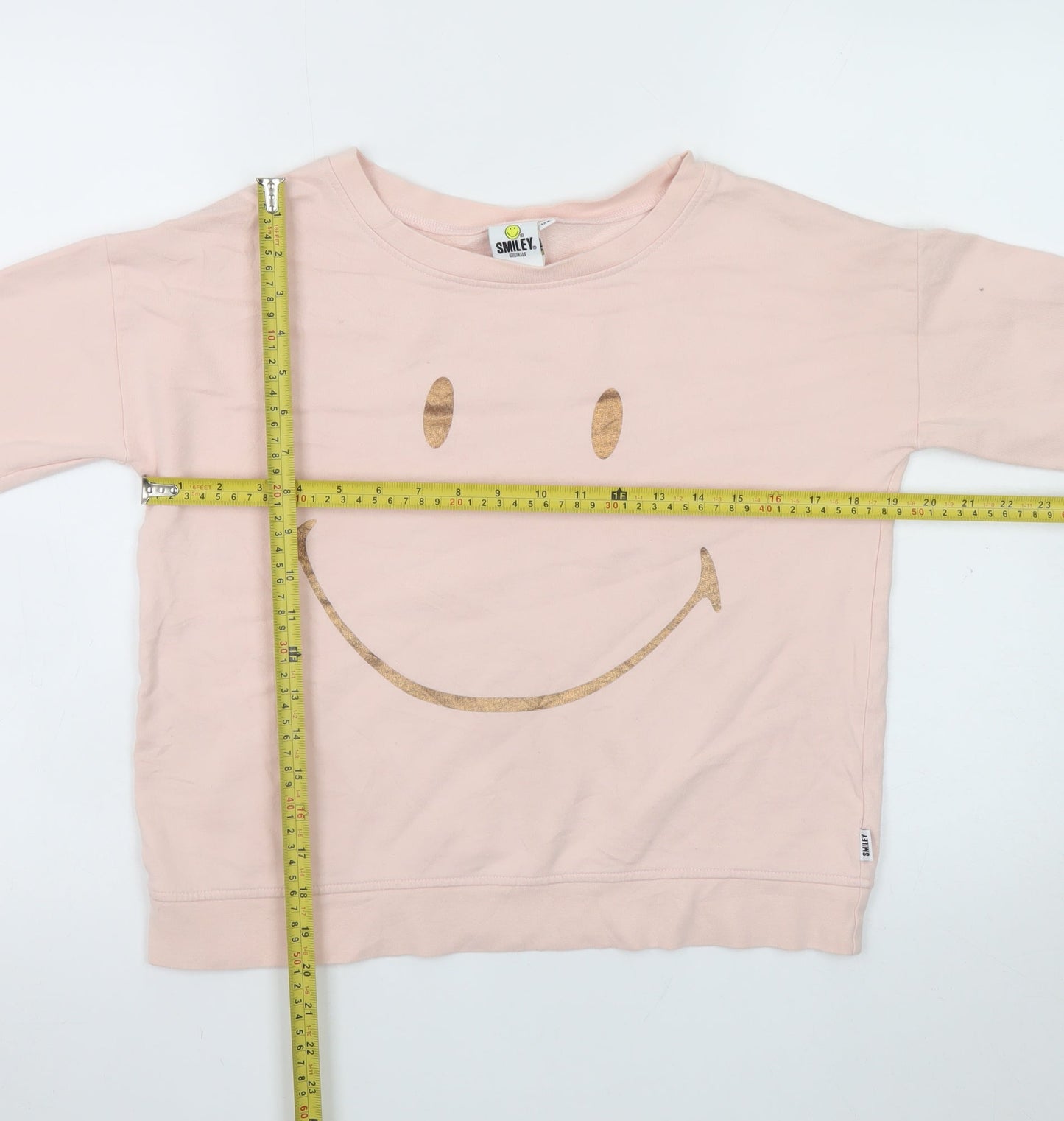 Smiley Originals Teens Pink Pullover Sweatshirt Size 12A