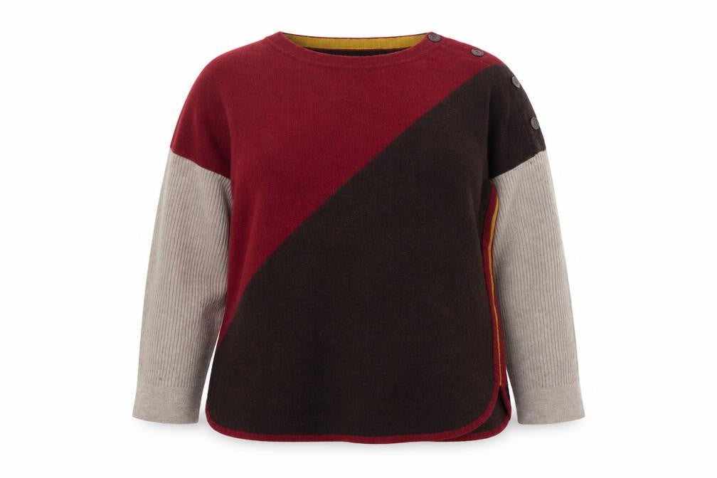 White Stuff Women's Multicoloured Wool Blend Pullover Jumper UK 14