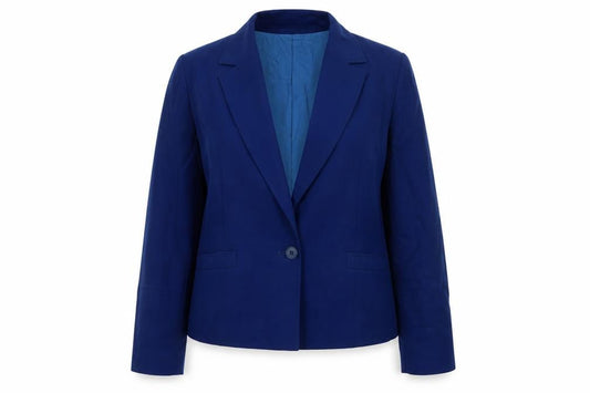 Pendleton Women's Blue Wool Blazer Size 14 Classic Single-Breasted