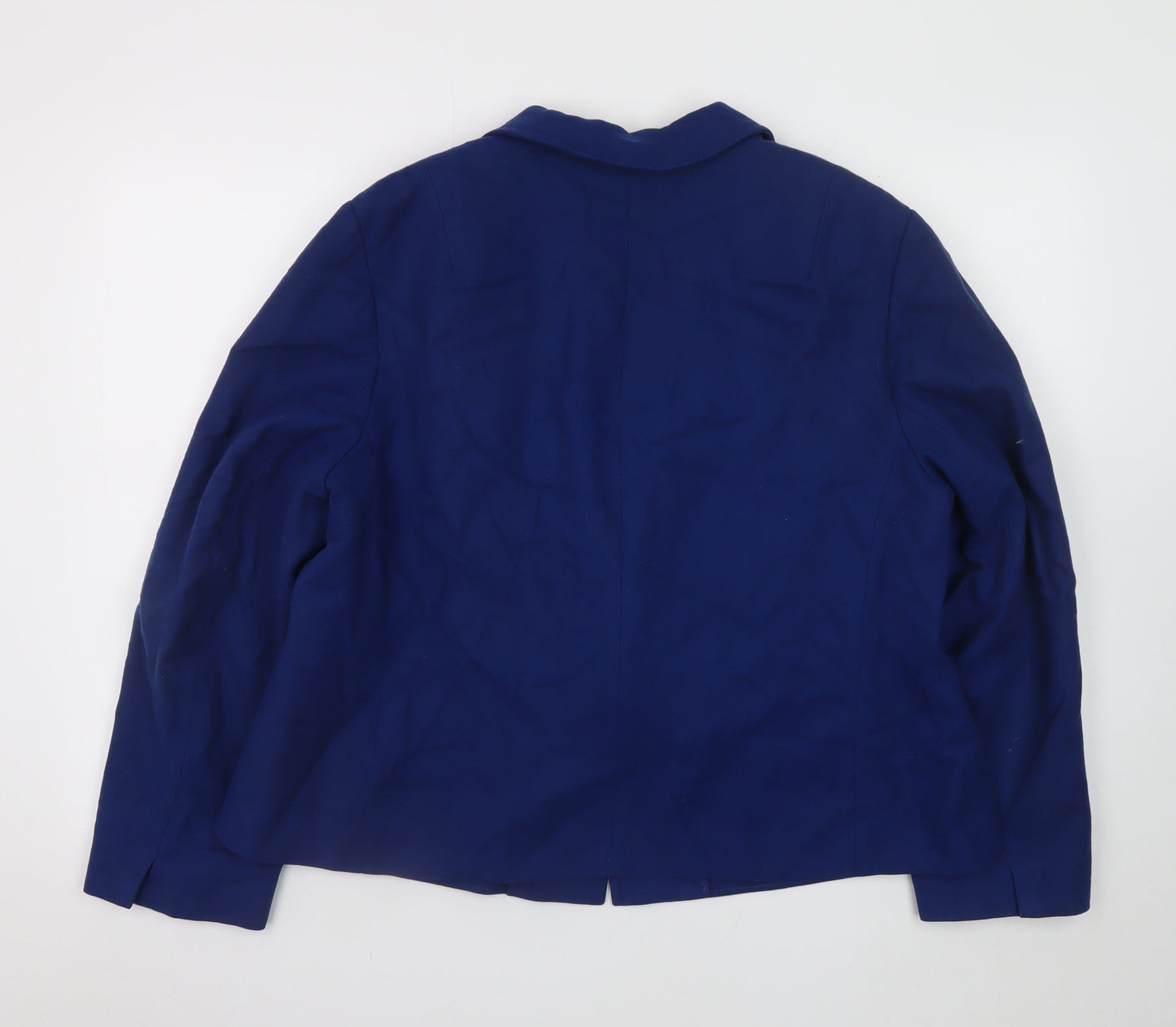Pendleton Women's Blue Wool Blazer Size 14 Classic Single-Breasted
