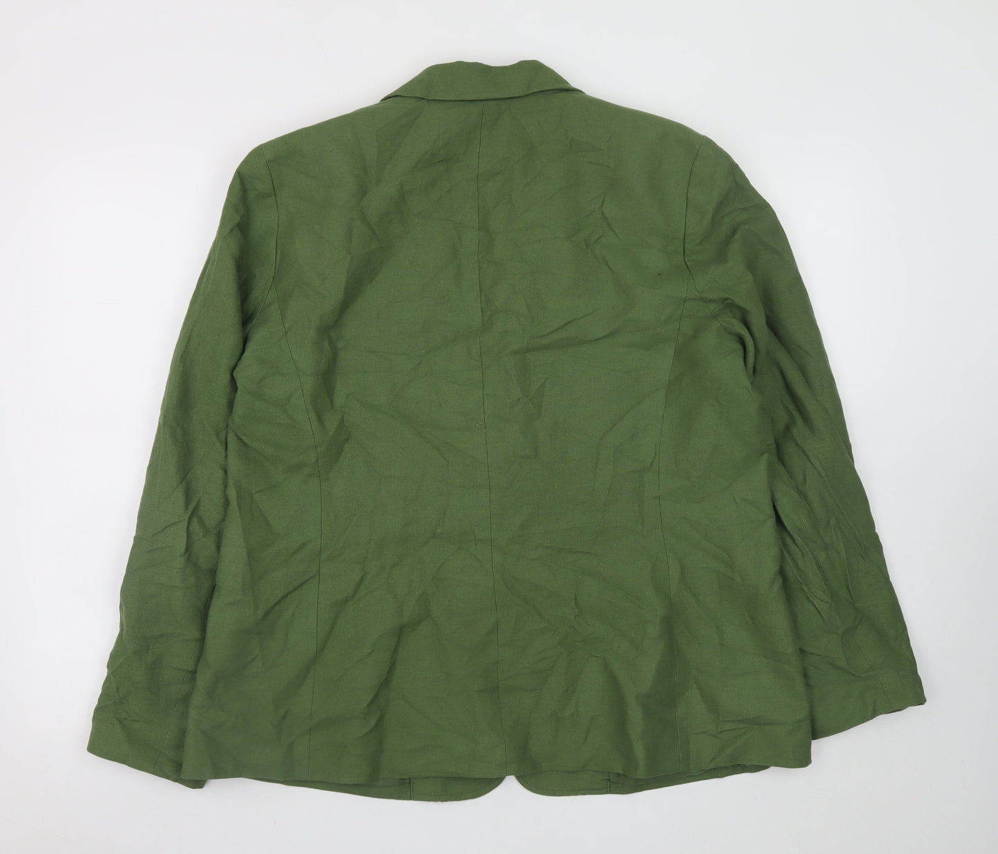 Jones New York Women’s Green Linen Blend Blazer XL Classic Style