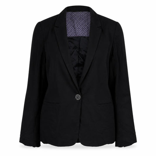 Zara Basic Women's Black One-Button Blazer Jacket Size 8