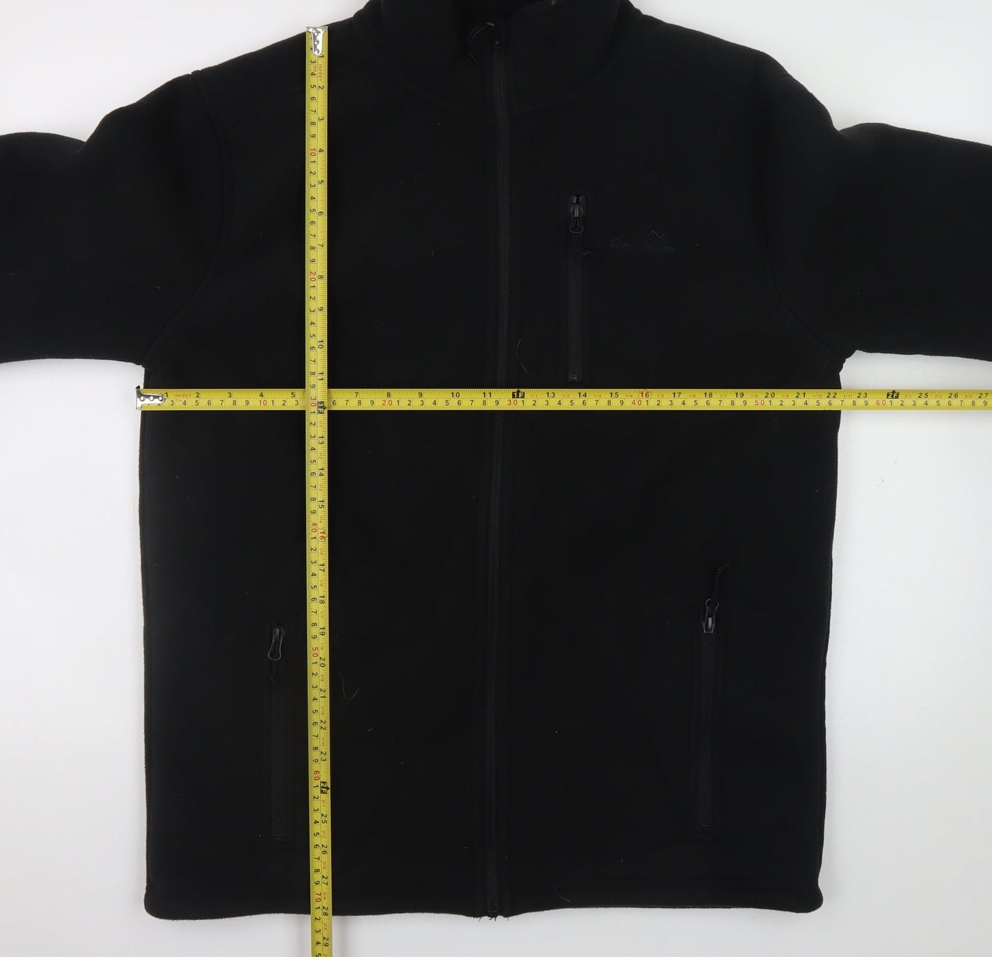 Peter Storm Mens Black Fleece Full Zip Outdoor Jacket Size L