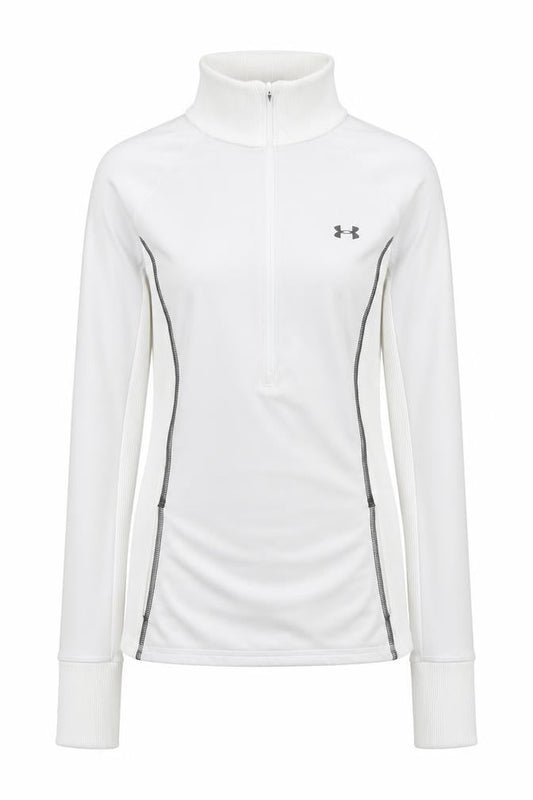 Under Armour Women White XS 1/2 Zip Fitted Hoodie Sweatshirt