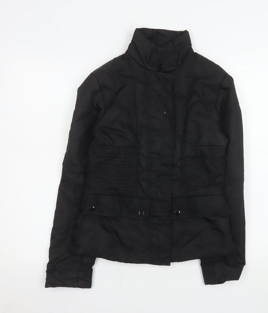 Hamnett Womens Black Quilted Biker Jacket Size 8