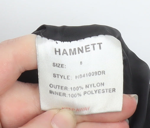 Hamnett Womens Black Quilted Biker Jacket Size 8