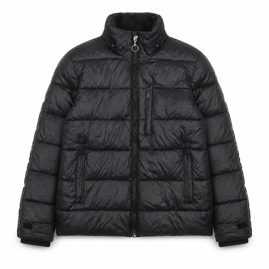 River Island Men's Black XS Puffer Jacket Nylon Zip Winter Coat