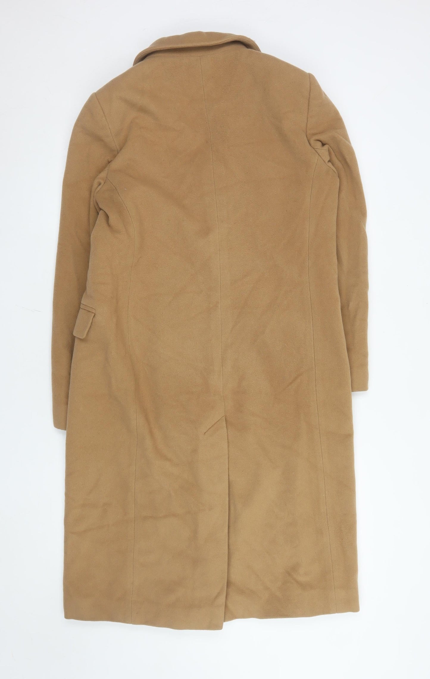 Marks and Spencer Women’s Beige Wool Cashmere Long Trench Coat Size 10