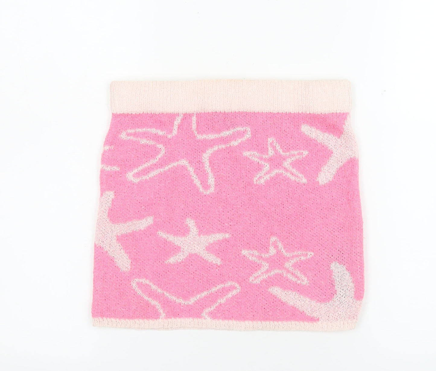 PrettyLittleThing Women’s Pink Knit Mini Skirt Size S Beach Style