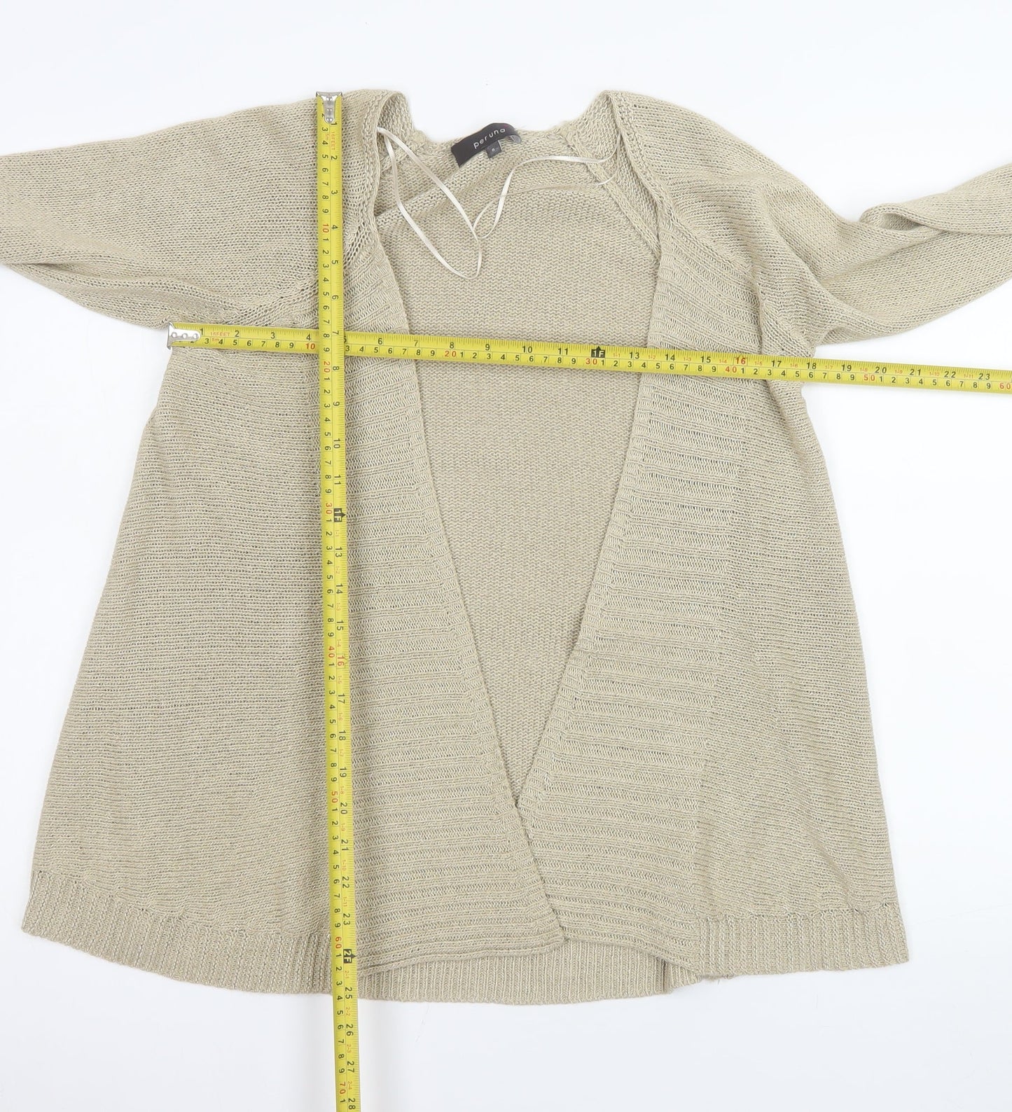 Marks and Spencer Per Una Women’s Beige Size 8 Open Knit Cardigan