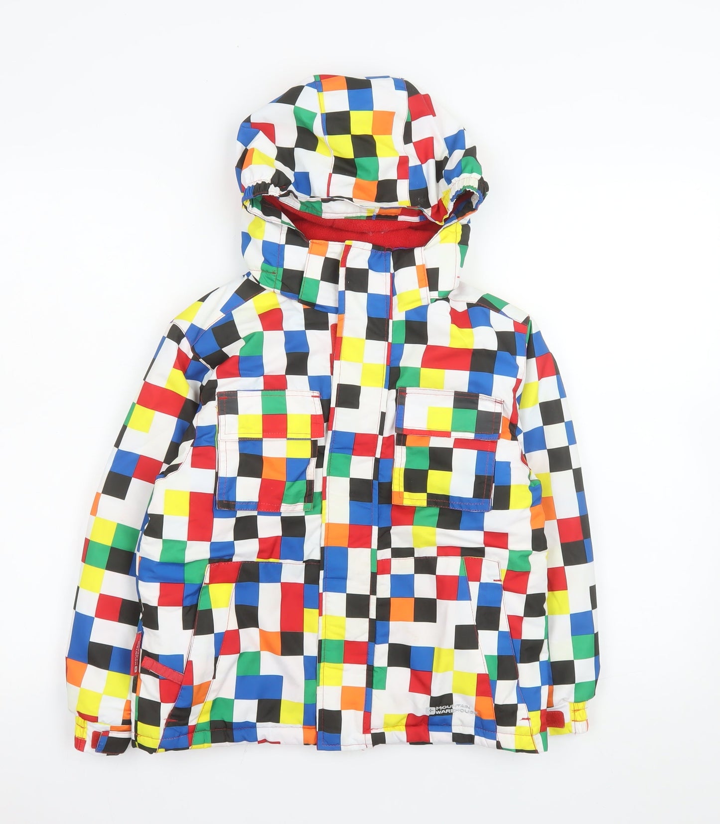 Mountain Warehouse Girls Multicoloured 7-8 Years Ski Jacket Waterproof Hooded