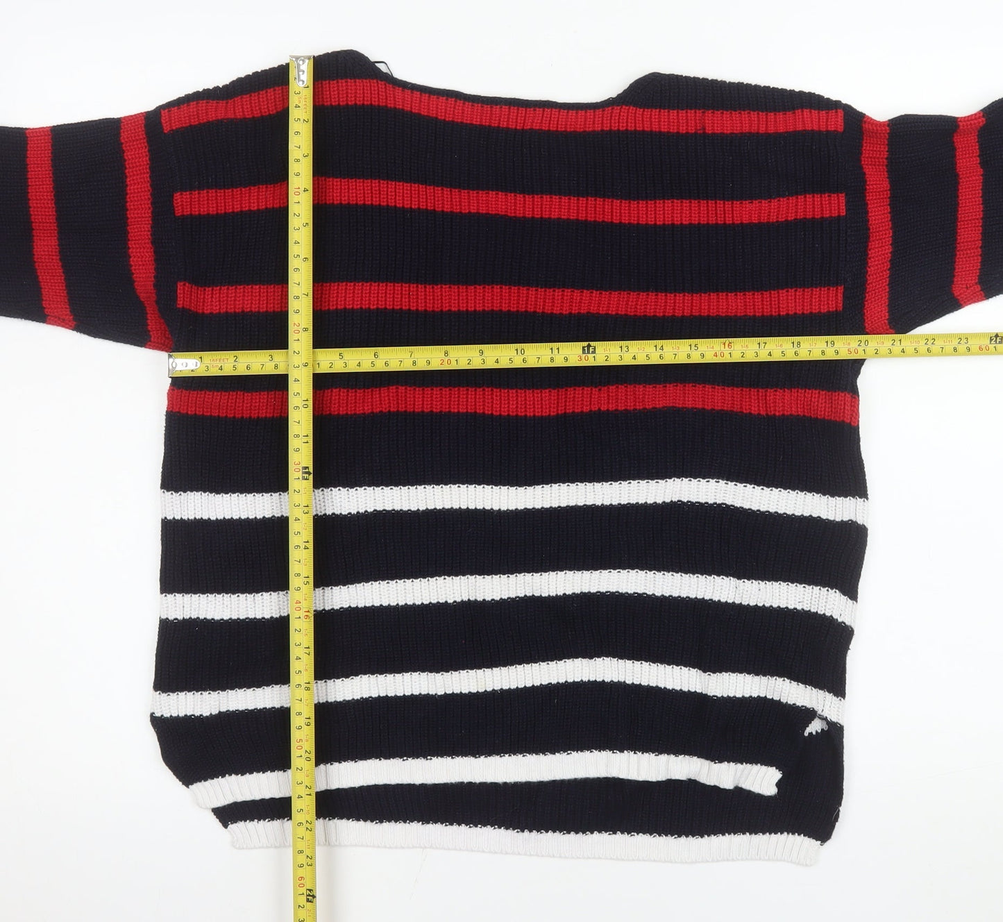Marks and Spencer Women's Multicoloured Striped Cotton Jumper M