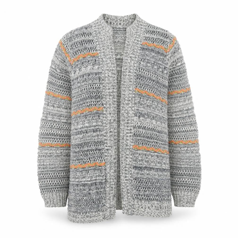 Xhilaration Women’s Grey Open Knit Boho Cardigan Size M