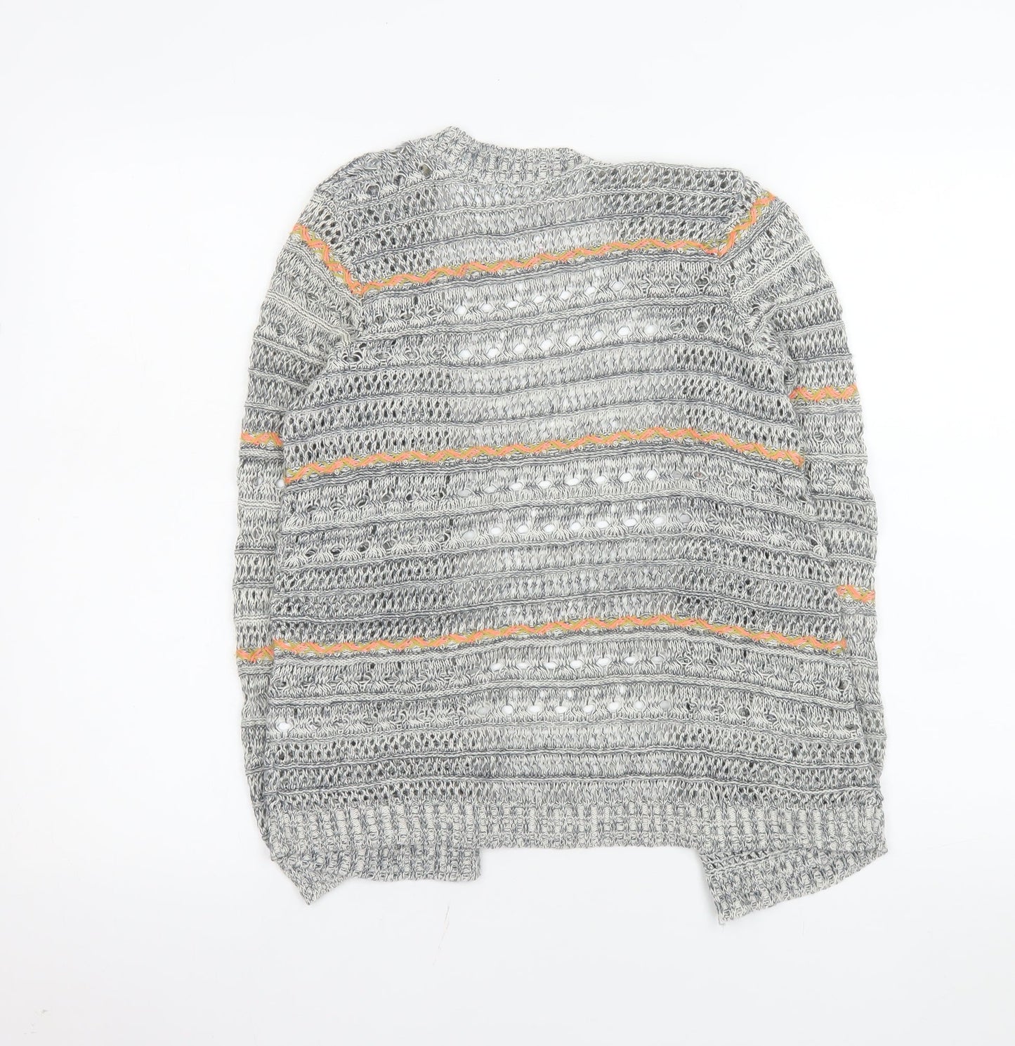 Xhilaration Women’s Grey Open Knit Boho Cardigan Size M