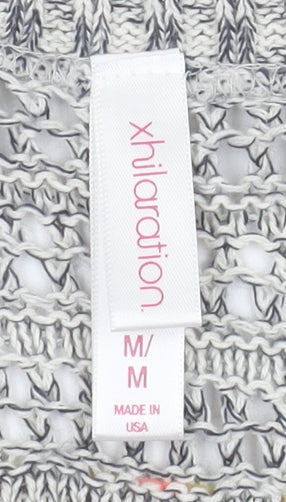 Xhilaration Women’s Grey Open Knit Boho Cardigan Size M