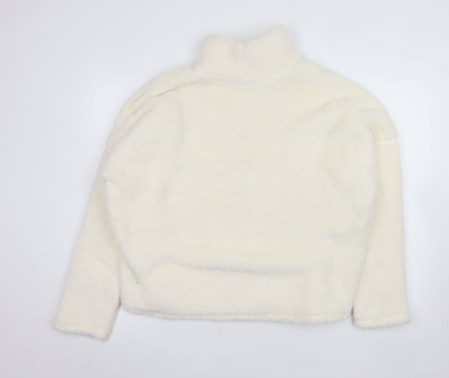 Marks and Spencer Women Ivory Fleece Pullover Sweatshirt XL