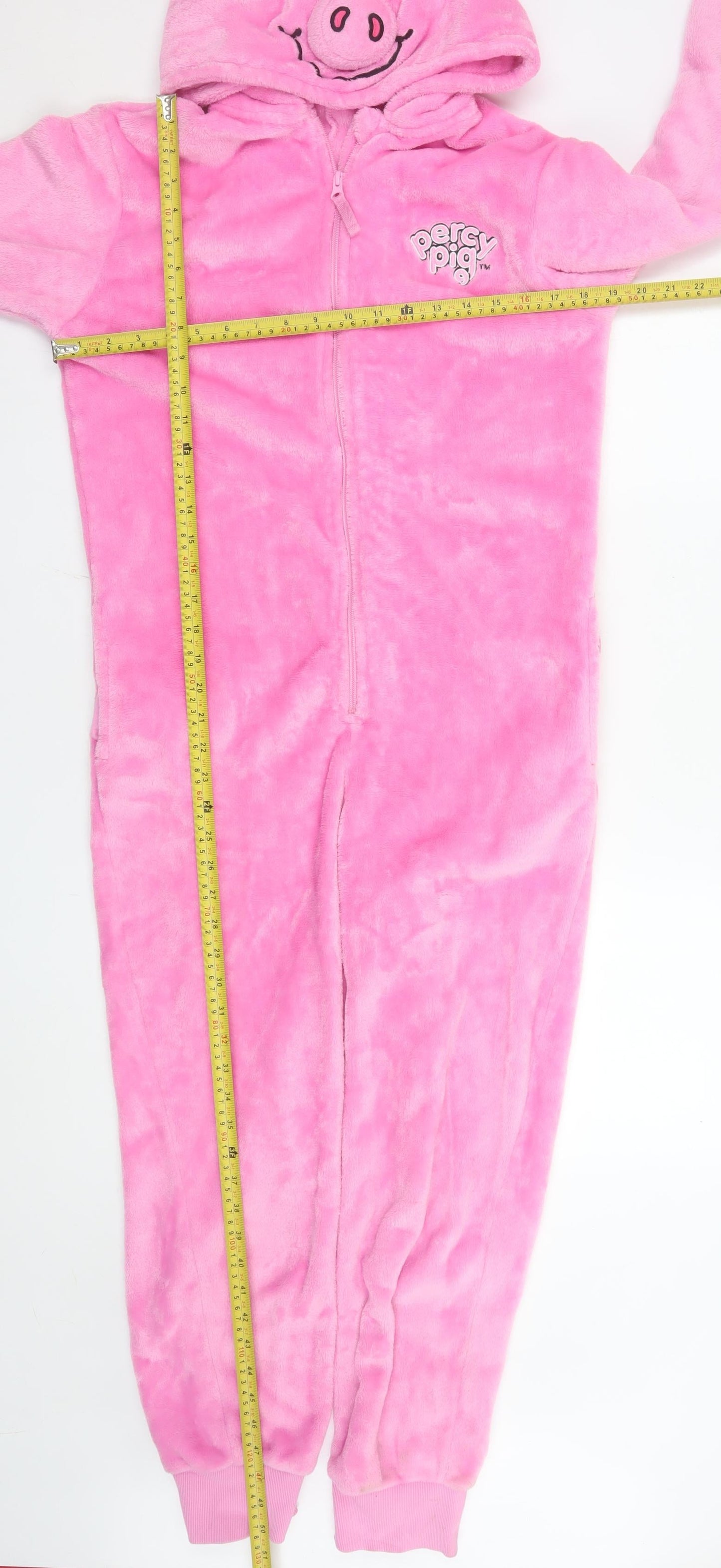 Marks and Spencer Women's Pink Percy Pig Fleece Onesie S Hooded Zip